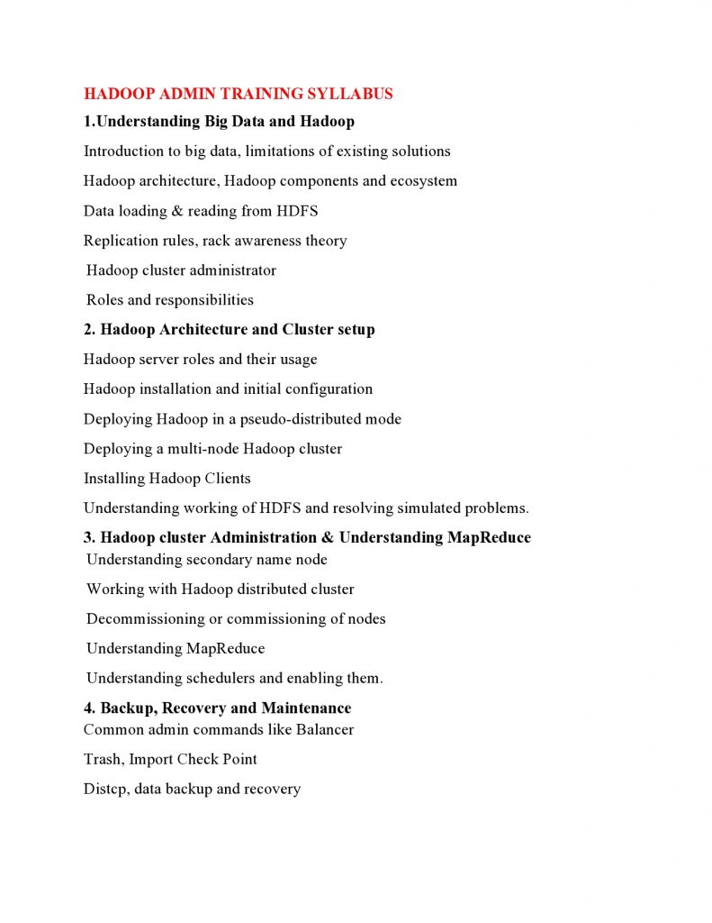 hadoop admin