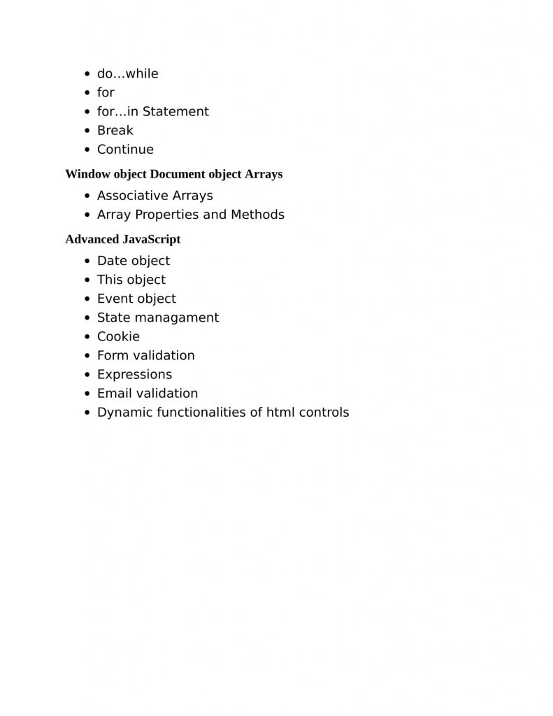 java script course training
