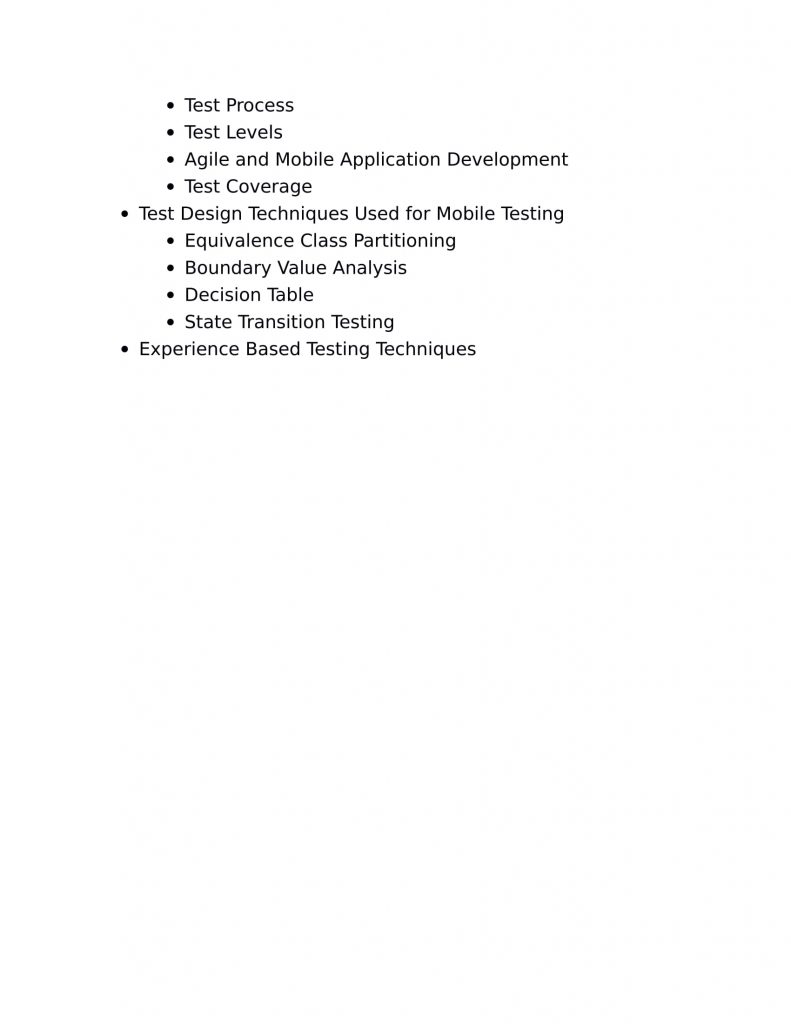 Mobile Testing Course training